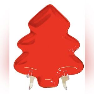 Waechtersbach Cherry Red Large Freestyle Christmas Tree Serving Dish Fun Factory